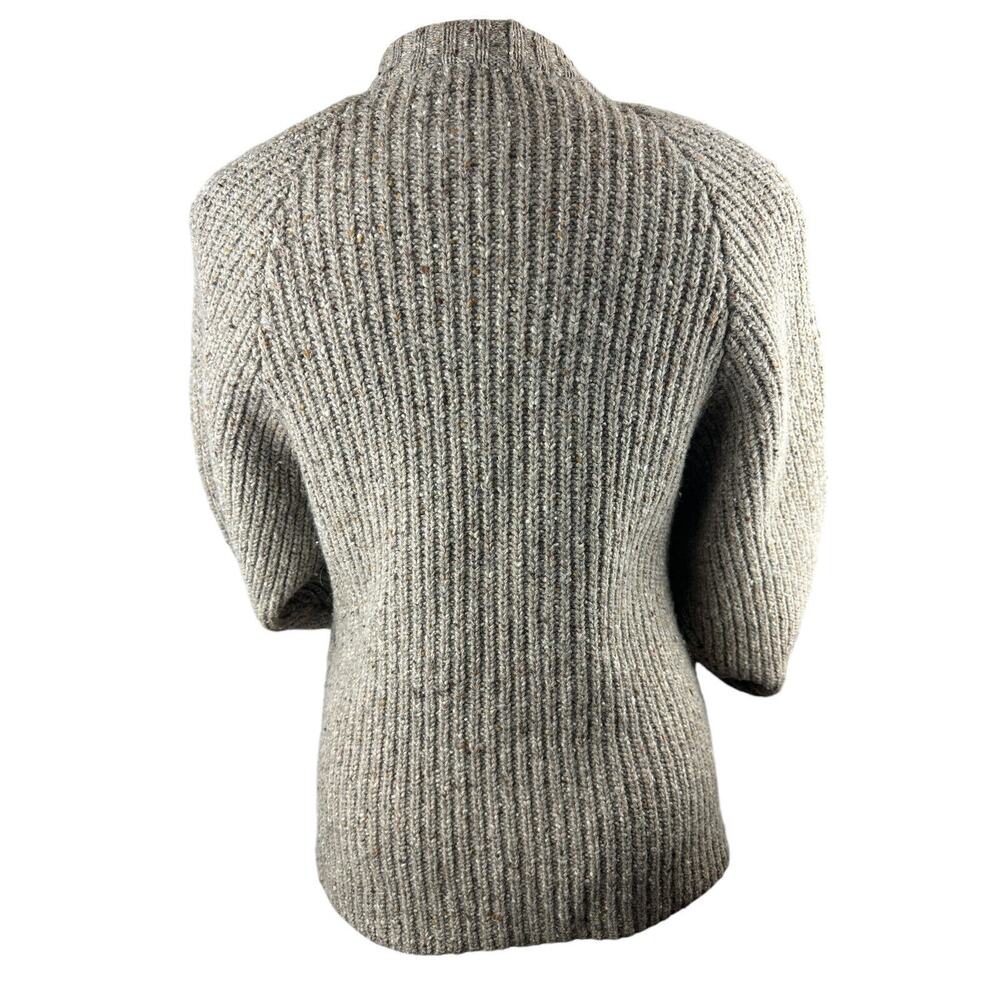 I.B. Diffusion Chunky Knit Ribbed Cardigan Sweater Marled Beige Brown Medium - Picture 16 of 16